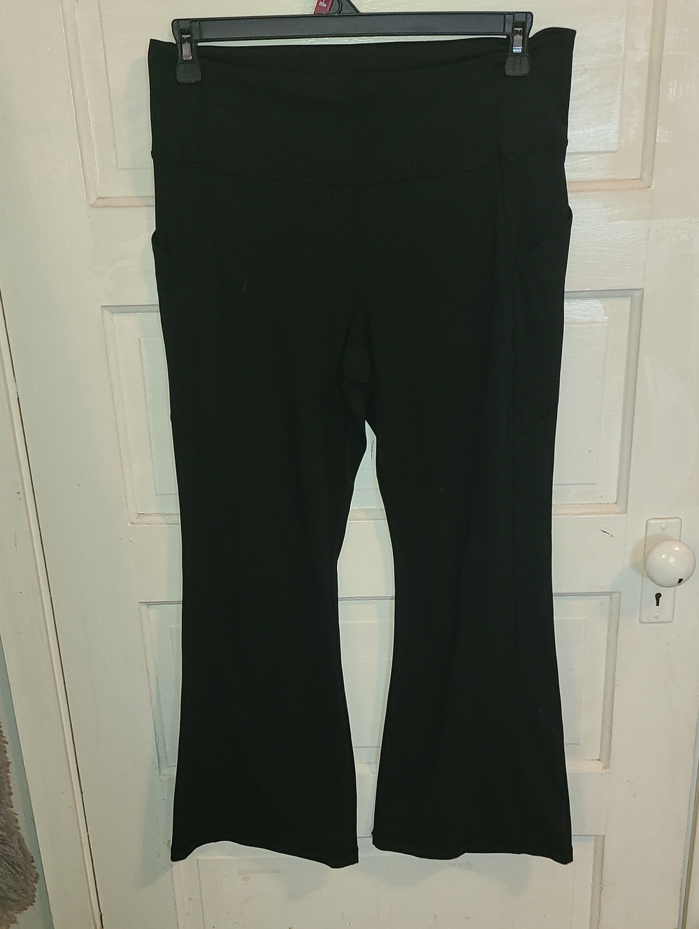 Fabletics Black Flare Yoga Pants with High Waist